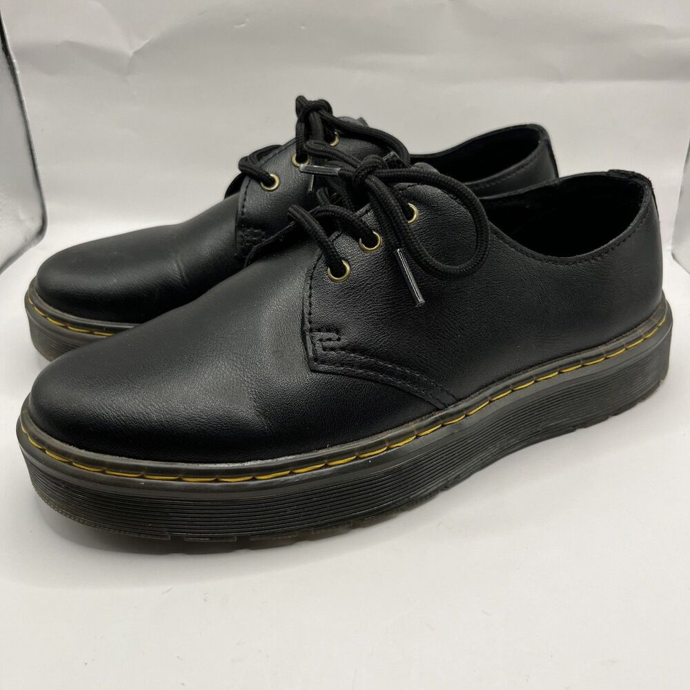 Dr Martens Zavala Lo 3 Eye Shoes Black Womens 7 EU38 Lace Up Casual